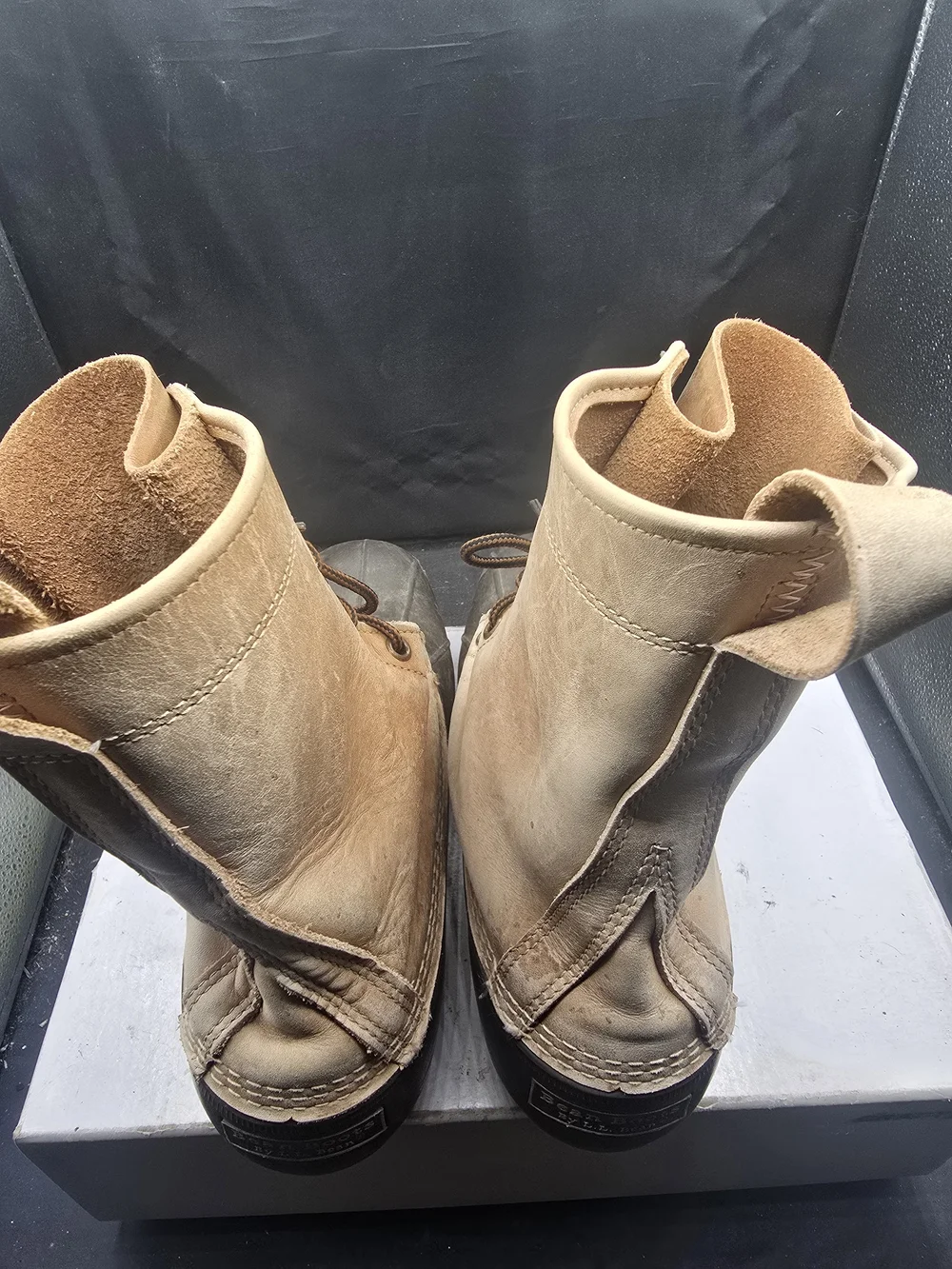 L.L. Bean Tan and Black Men’s Rain & Snow Boots